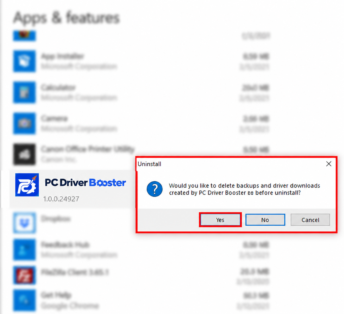 PC Driver Booster uninstall step 5